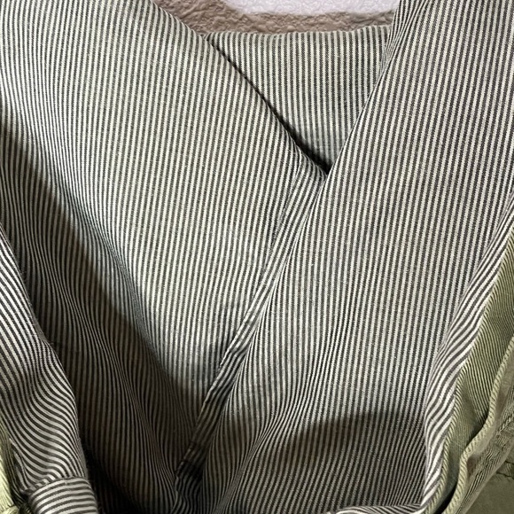 Sanctuary Army Green Hooded Tensel & Linen Blend Jacket Sz Med - Picture 6 of 8